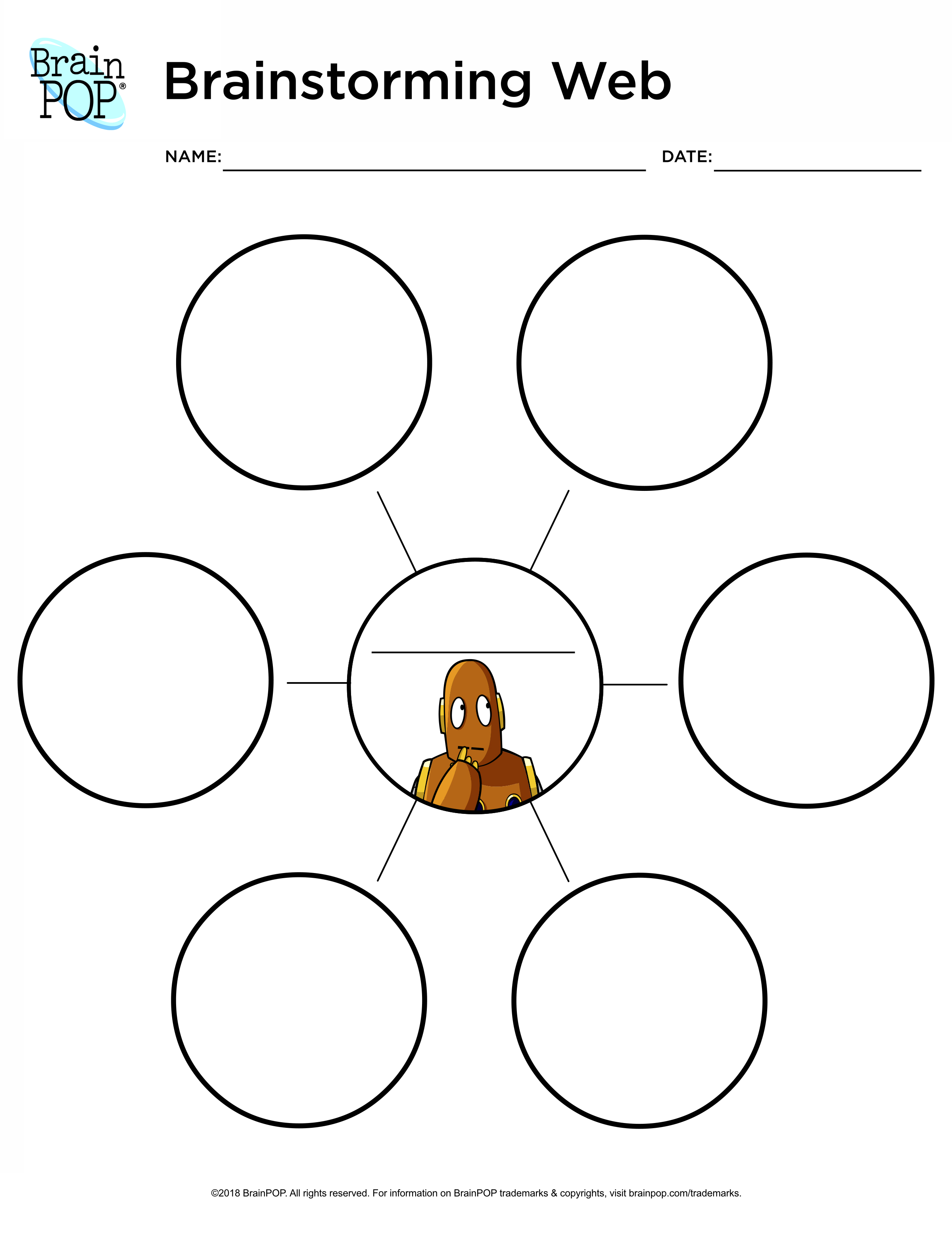 Creative Writing Brainstorming Worksheet : Brainstorming Worksheet #2