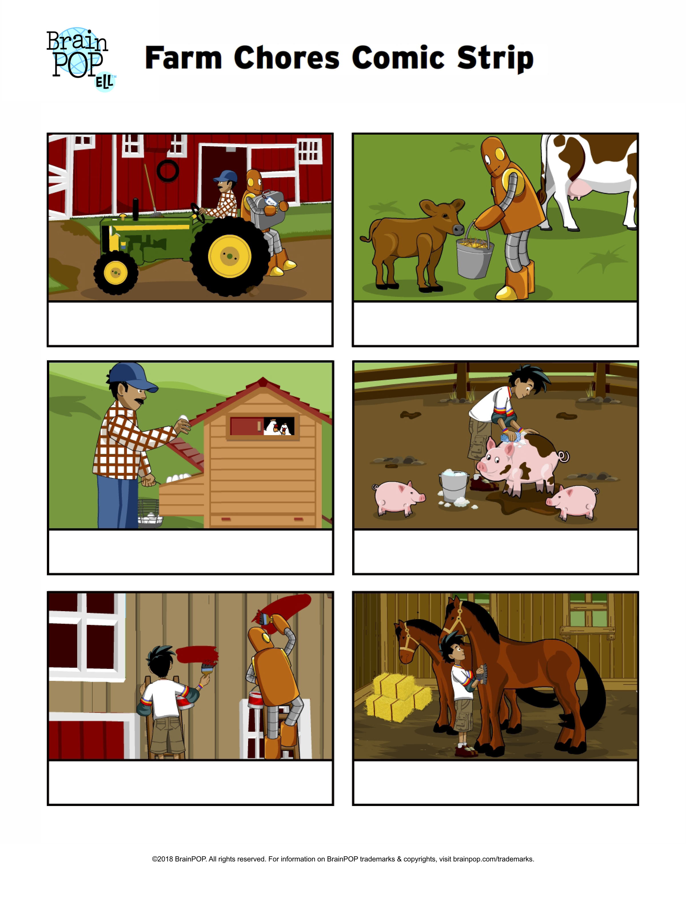 Farm Chores Comic Strip
