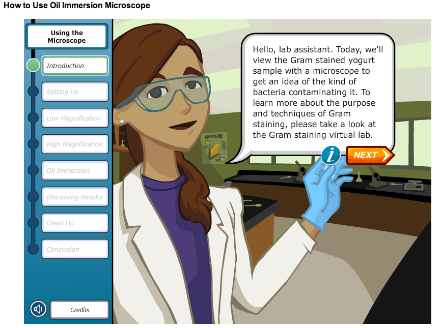 Virtual Labs: Using the Microscope Science Game
