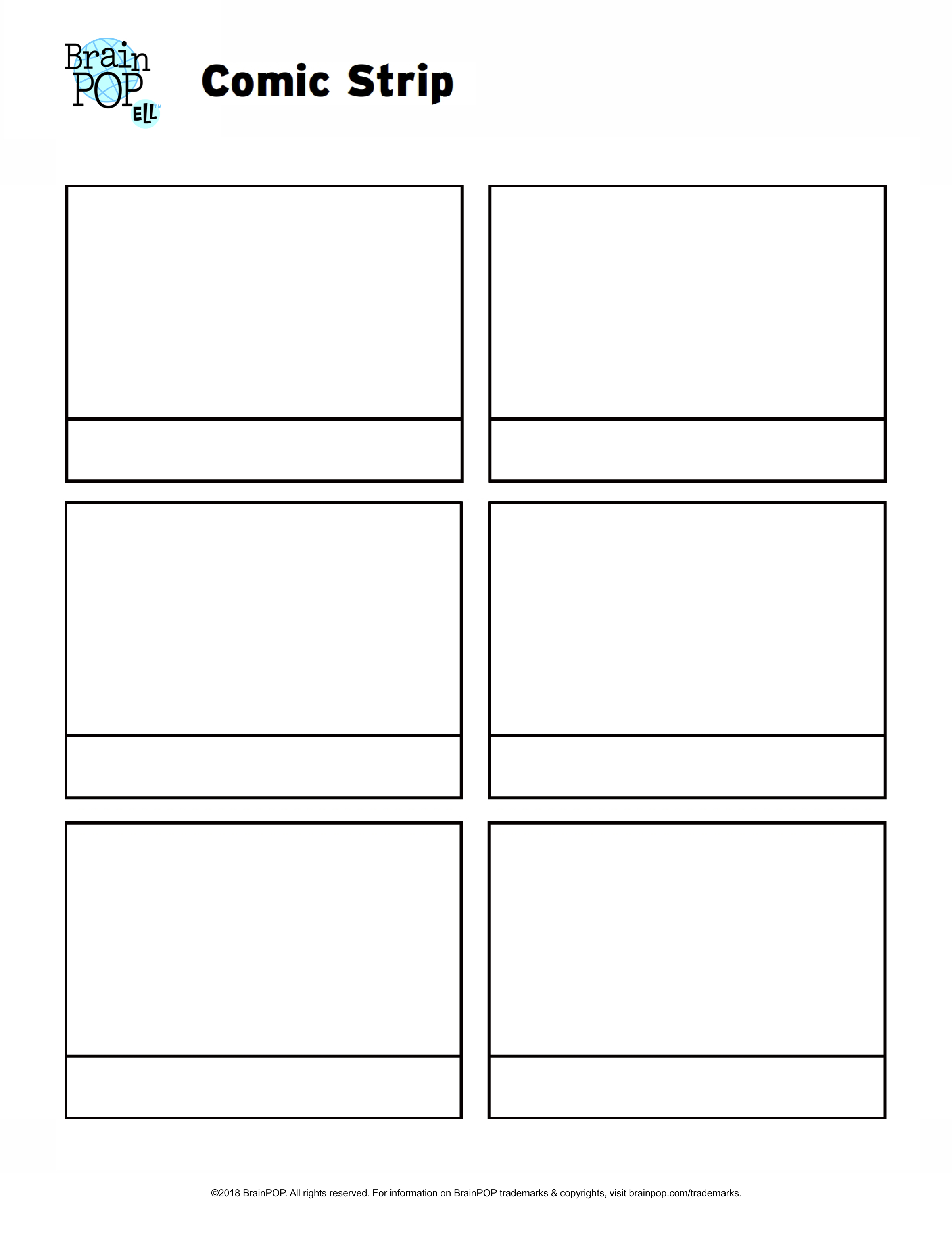 Printable Blank Comic Strip Template For Kids