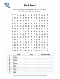 Verb Word Search | BrainPOP Educators