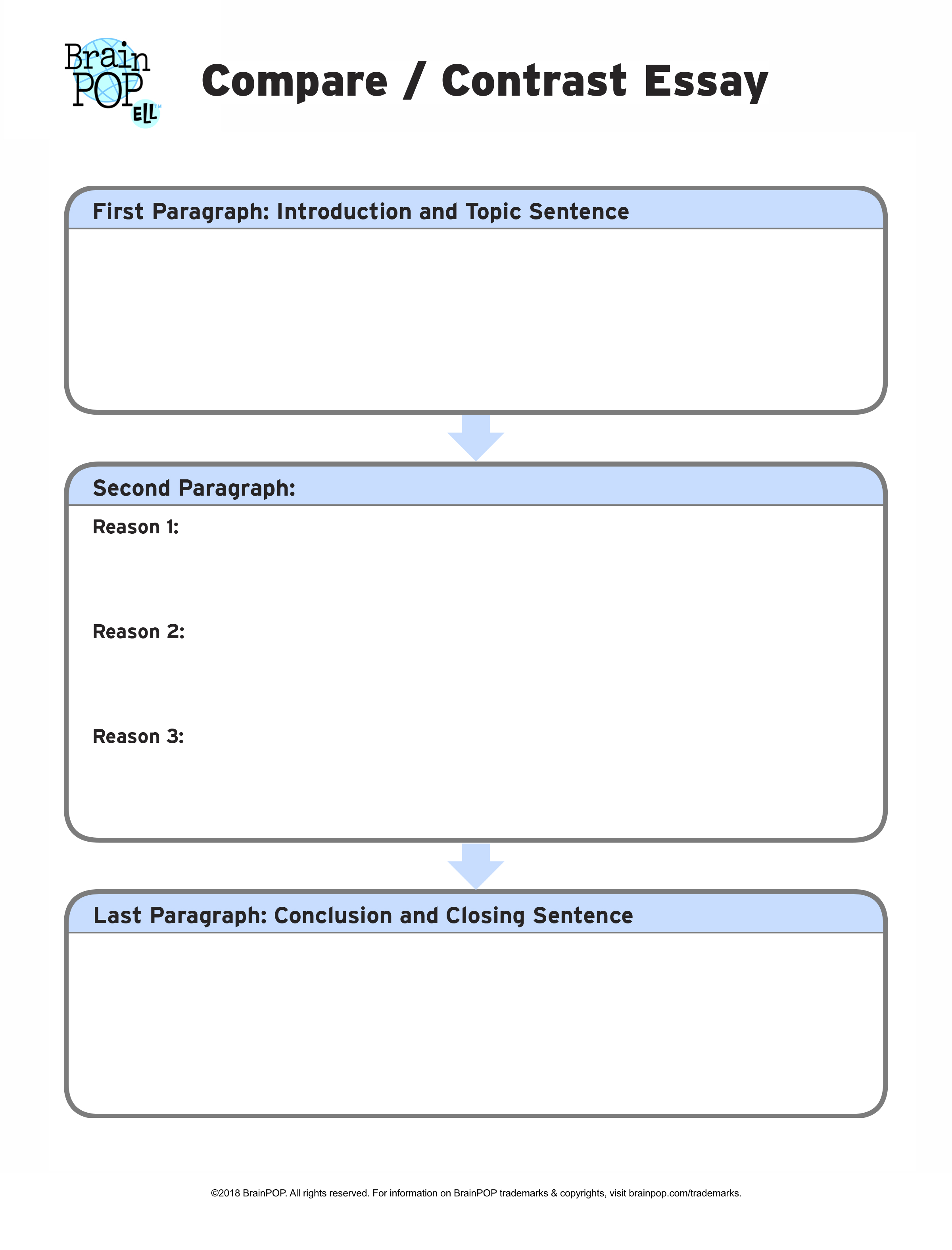 graphic organizer for definition essay